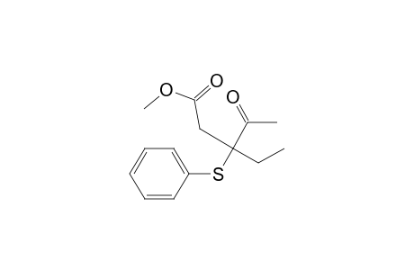 Methyl 3-ethyl-4-oxo-3-(phenylthio)pentanoate