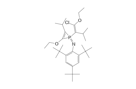 Z-1-(2,4,6-TRI-TERT.-BUTYLPHENYLAMINO)-1-(1-ETHOXY-1-CHLOROBUTEN-2-YL)-2-ISOPROPYL-3-ETHOXY-LAMBDA-(5)-PHOSPHIRENE