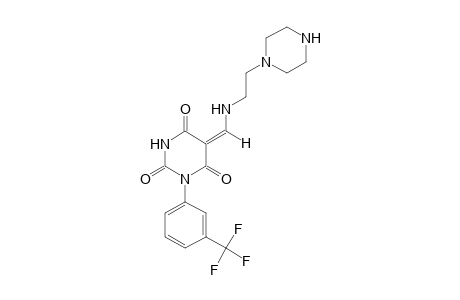 2,4,6(1H,3H,5H)-Pyrimidinetrione, 5-[[[2-(1-piperazinyl)ethyl]amino]methylidene]-1-[3-(trifluoromethyl)phenyl]-