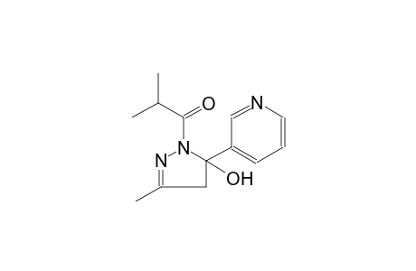 1H-pyrazol-5-ol, 4,5-dihydro-3-methyl-1-(2-methyl-1-oxopropyl)-5-(3-pyridinyl)-