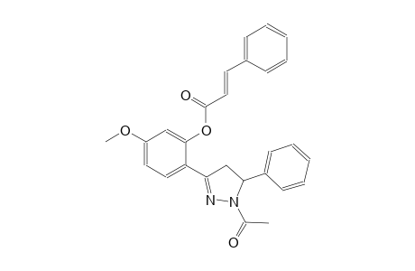 2-(1-acetyl-5-phenyl-4,5-dihydro-1H-pyrazol-3-yl)-5-methoxyphenyl (2E)-3-phenyl-2-propenoate