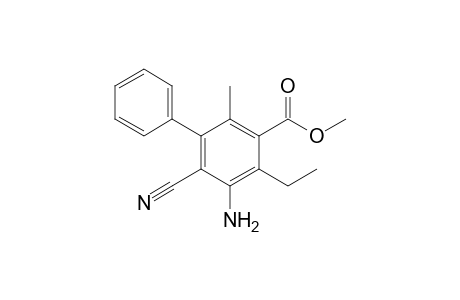 Methyl 5-amino-6-cyano-4-ethyl-2-methylbiphenyl-3-carboxylate