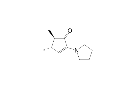 trans-4,5-Dimethyl-2-(1-pyrrolidinyl)-2-cyclopenten-1-one