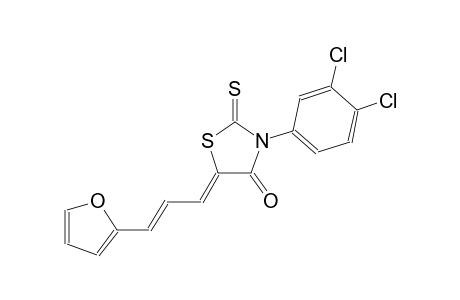 (5Z)-3-(3,4-dichlorophenyl)-5-[(2E)-3-(2-furyl)-2-propenylidene]-2-thioxo-1,3-thiazolidin-4-one