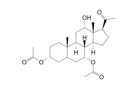 Pregnan-20-one, 3,7-bis(acetyloxy)-12-hydroxy-, (3.alpha.,5.beta.,7.alpha.,12.alpha.)-