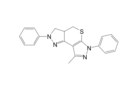 2,3,3A,4-TETRAHYDRO-2,6-DIPHENYL-8-METHYL-6H-THIOPYRAN-[2,3-C;4,5-C]-DIPYRAZOLE