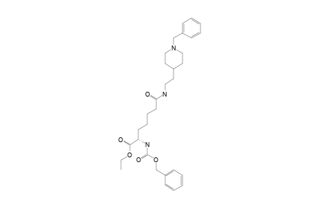 7-(N-BENZYLPIPERIDIN-4-YL-2-ETHYLAMIDO)-N-BENZYLOXYCARBONYL-ALPHA-AMINO-PIMELIC-ACID-1-ETHYLESTER