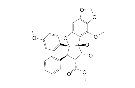 (-)-PANNELLIN;METHYL-6,7,8,8A-TETRAHYDRO-8,8A-DIHYDROXY-9-METHOXY-5A-(4-METHOXYPHENYL)-6-PHENYL-5AH-CYClOPENTA-[4,5]-FURO-[2,3-F]-1,3-BENZODIOXAOL