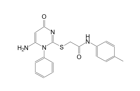 2-[(6-amino-4-oxo-1-phenyl-1,4-dihydro-2-pyrimidinyl)sulfanyl]-N-(4-methylphenyl)acetamide