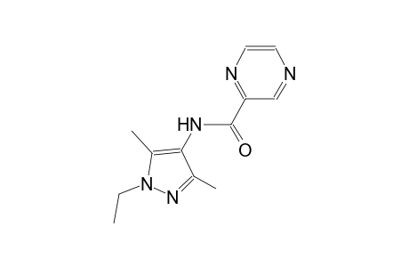 N-(1-ethyl-3,5-dimethyl-1H-pyrazol-4-yl)-2-pyrazinecarboxamide