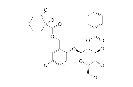 4-HYDROXYTREMULACIN;4-HYDROXY-2-(1-HYDROXY-6-OXOCYCLOHEX-2-ENECARBONYLOXYMETHYL)-PHENYL-2-O-BENZOYL-BETA-D-GLUCOPYRANOSIDE
