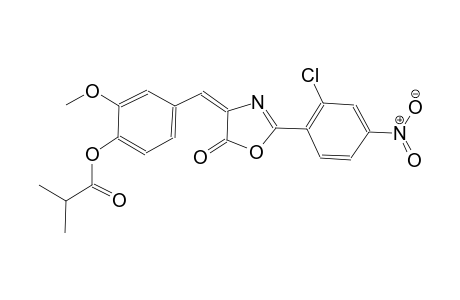 4-[(E)-(2-(2-chloro-4-nitrophenyl)-5-oxo-1,3-oxazol-4(5H)-ylidene)methyl]-2-methoxyphenyl 2-methylpropanoate