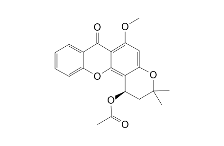 (+/-)-1-ACETOXY-1,2-DIHYDRO-6-METHOXY-3,3-DIMETHYL-3H,7H-PYRAN-[2,3-C]-XANTHEN-7-ONE