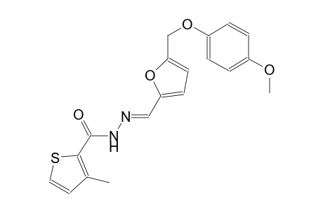 N'-((E)-{5-[(4-methoxyphenoxy)methyl]-2-furyl}methylidene)-3-methyl-2-thiophenecarbohydrazide