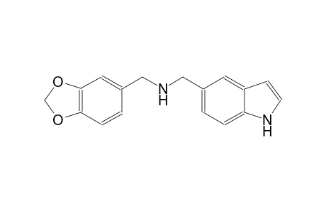 1H-indole-5-methanamine, N-(1,3-benzodioxol-5-ylmethyl)-