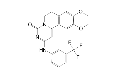 9,10-dimethoxy-2-[3-(trifluoromethyl)anilino]-6,7-dihydro-4H-pyrimido[6,1-a]isoquinolin-4-one