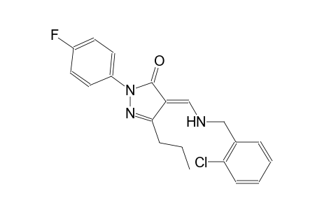 3H-pyrazol-3-one, 4-[[[(2-chlorophenyl)methyl]amino]methylene]-2-(4-fluorophenyl)-2,4-dihydro-5-propyl-, (4E)-