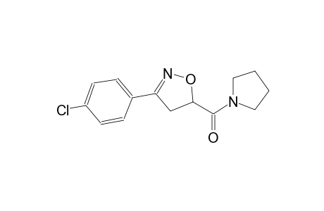 isoxazole, 3-(4-chlorophenyl)-4,5-dihydro-5-(1-pyrrolidinylcarbonyl)-