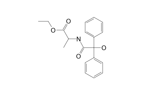 ETHYL_2-(2-HYDROXY-2,2-DIPHENYLACETYLAMINO)-PROPIONATE