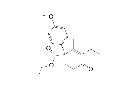 2-Cyclohexene-1-carboxylic acid, 3-ethyl-1-(4-methoxyphenyl)-2-methyl-4-oxo-, ethyl ester