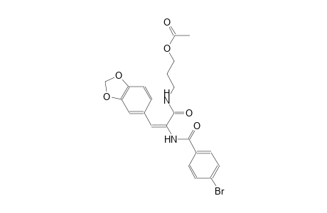 3-({(2E)-3-(1,3-benzodioxol-5-yl)-2-[(4-bromobenzoyl)amino]-2-propenoyl}amino)propyl acetate