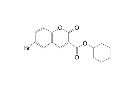 2H-1-benzopyran-3-carboxylic acid, 6-bromo-2-oxo-, cyclohexyl ester