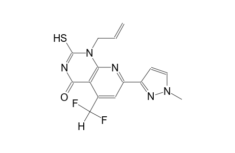 pyrido[2,3-d]pyrimidin-4(1H)-one, 5-(difluoromethyl)-2-mercapto-7-(1-methyl-1H-pyrazol-3-yl)-1-(2-propenyl)-