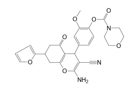 4-[2-amino-3-cyano-7-(2-furyl)-5-oxo-5,6,7,8-tetrahydro-4H-chromen-4-yl]-2-methoxyphenyl 4-morpholinecarboxylate