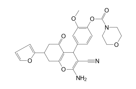 4-[2-amino-3-cyano-7-(2-furyl)-5-oxo-5,6,7,8-tetrahydro-4H-chromen-4-yl]-2-methoxyphenyl 4-morpholinecarboxylate