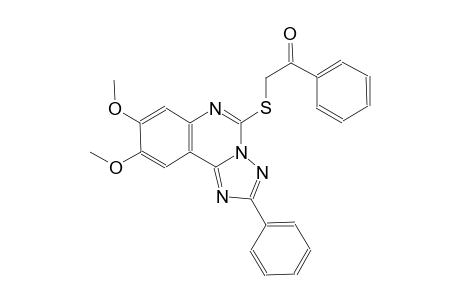 2-[(8,9-dimethoxy-2-phenyl[1,2,4]triazolo[1,5-c]quinazolin-5-yl)sulfanyl]-1-phenylethanone