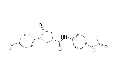 3-pyrrolidinecarboxamide, N-[4-(acetylamino)phenyl]-1-(4-methoxyphenyl)-5-oxo-
