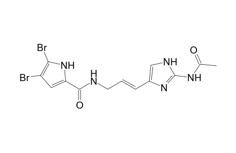 1H-Pyrrole-2-carboxamide, N-[3-[2-(acetylamino)-1H-imidazol-4-yl]-2-propenyl]-4,5-dibromo-, (E)-