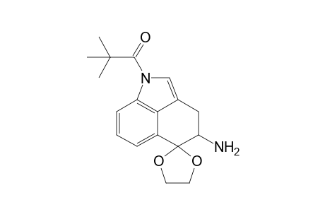 (+-)-4-Amino-5,5-ethylenedioxy-1-pivaloyl-1,3,4,5-tetrahydrobenz[c,d]indole hydrochloride