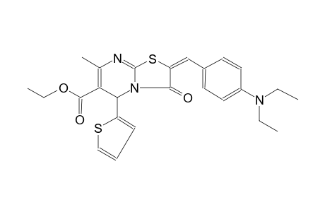 ethyl (2E)-2-[4-(diethylamino)benzylidene]-7-methyl-3-oxo-5-(2-thienyl)-2,3-dihydro-5H-[1,3]thiazolo[3,2-a]pyrimidine-6-carboxylate