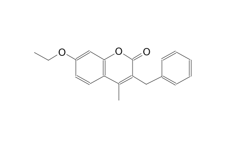 2H-1-benzopyran-2-one, 7-ethoxy-4-methyl-3-(phenylmethyl)-