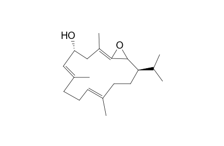 (1S,2R,3E,6R,7E,11E,13S)-2,3-epoxy-3,7,11-cembratrien-6-ol