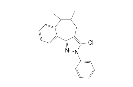 3-CHLORO-5,6,6-TRIMETHYL-4,5,6-TRIHYDRO-2-PHENYL-BENZO-[6,7]-CYCLOHEPTA-[1,2-C]-PYRAZOLE