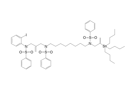 8-N-[2-(Tributylstannyl)prop-2-en-1-yl]-1-{3-[N'-(2-iodophenyl)-N-phenylsulfonylamido]-2-methylenepropyl}octane-1,8-bis-sulfonamide