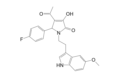 2H-Pyrrol-2-one, 4-acetyl-5-(4-fluorophenyl)-1,5-dihydro-3-hydroxy-1-[2-(5-methoxy-1H-indol-3-yl)ethyl]-