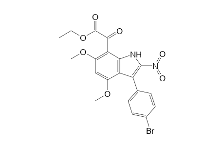 Ethyl 3-(4-Bromophenyl)-4,6-dimethoxy-2-nitroindole-7-glyoxylate