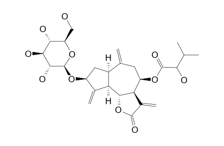 3-BETA-(BETA-D-GLUCOPYRANOSYL-OXY)-8-BETA-(2-HYDROXY-3-METHYLBUTANOYL-OXY)-ACETOXY-4(15),10(14),11(13)-GUAIA-TRIEN-12,6-OLIDE