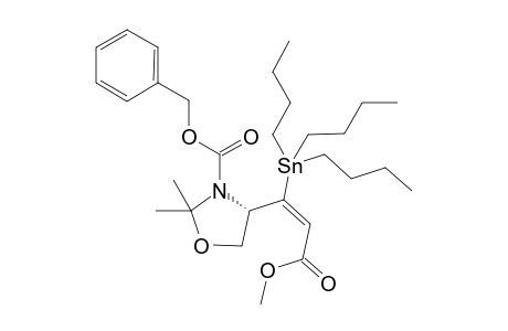(3S,2E)-Methyl 3-(2,2-dimethyl-3-benzyloxycarbonyloxazolidin-4-yl)-3-tributylstannylpropenoate