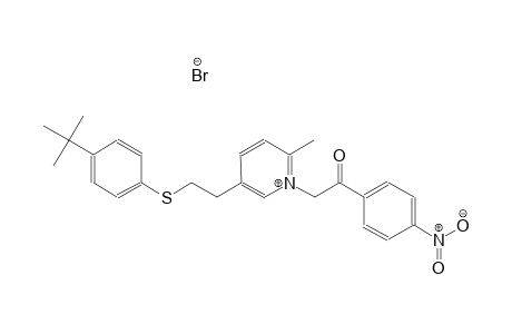 pyridinium, 5-[2-[[4-(1,1-dimethylethyl)phenyl]thio]ethyl]-2-methyl-1-[2-(4-nitrophenyl)-2-oxoethyl]-, bromide
