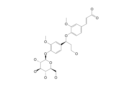 AEGINEOSIDE;2,3-DIHYDRO-2-(4-HYDROXY-3-METHOXYPHENYL)-3-HYDROXYMETHYL-7-METHOXYBENZOFURAN-5-PROPENOIC-ACID-4-O-BETA-D-GLUCOPYRANOSIDE