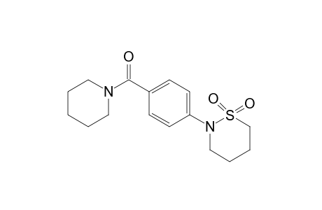 1-[p-(tetrahydro-2H-1,2-thiazin-2-yl)benzoyl]piperidine, S,S-dioxide