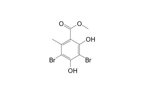 3,5-Dibromo-2,4-dihydroxy-6-methyl-benzoic acid methyl ester