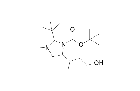 t-Butyl 2-(t-butyl)-5-(3'-hydroxy-1'-methylpropyl)-3-methyl-1-imidazolidine-carboxylate