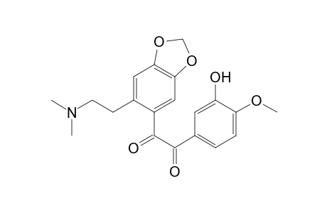 Benzil, 2-[2-(dimethylamino)ethyl]-3'-hydroxy-4'-methoxy-4,5-(methylenedioxy)-