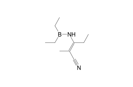 (E)-3-(diethylboranylamino)-2-methyl-2-pentenenitrile