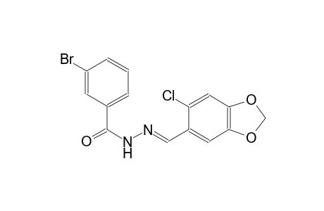3-bromo-N'-[(E)-(6-chloro-1,3-benzodioxol-5-yl)methylidene]benzohydrazide